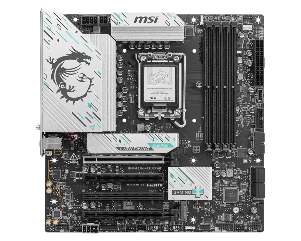 MSI B860M GAMING PLUS WIFI – Płyta mATX LGA1851 Wi-Fi 7 - Image 2
