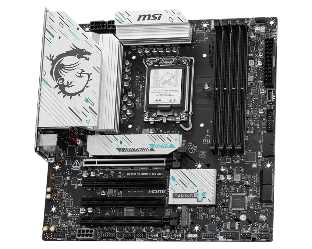 MSI B860M GAMING PLUS WIFI – Płyta mATX LGA1851 Wi-Fi 7 - Image 4