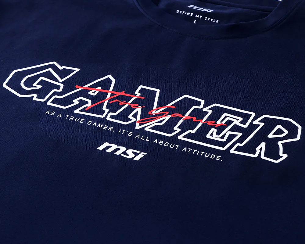 Gamer Series Cooling T-shirt Navy Blue - Rozmiar XL - Image 4